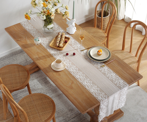 Fabricant <span class=keywords><strong>de</strong></span> décoration <span class=keywords><strong>de</strong></span> mariage, <span class=keywords><strong>table</strong></span> <span class=keywords><strong>de</strong></span> banquet romantique, <span class=keywords><strong>chemin</strong></span> <span class=keywords><strong>de</strong></span> <span class=keywords><strong>table</strong></span> avec drapeau et fleurs en <span class=keywords><strong>dentelle</strong></span> - Product Image 1