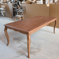 Table à manger en bois massif de style européen, style rustique avec design moderne, table à manger pour 6 personnes pour salle à manger, salon