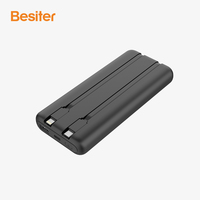 Besiter Durable 10000mAh Charge rapide avec câbles de données intégrés 20000mah Powerbank Banques d'alimentation haute capacité avec affichage LED