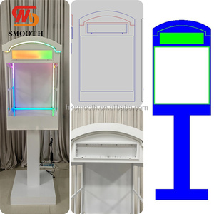SMOOTH Hot Sales <b>Wedding</b> Metal Phone Booth Message Station Audio Video Guestbook Stand for <b>Wedding</b> Reception Event Decor - Product Image 4