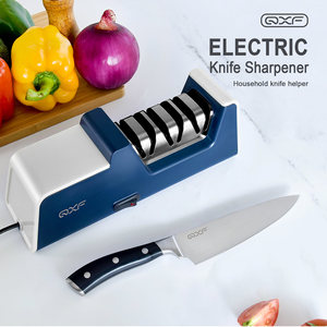 QXF, herramienta de afilado de cocina de diamante antideslizante de alta calidad, <span class=keywords><strong>afilador</strong></span> de <span class=keywords><strong>cuchillos</strong></span> eléctrico <span class=keywords><strong>profesional</strong></span> de 3 etapas - Product Image 6