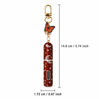 Atomiseur de parfum rechargeable avec breloque papillon, motif lune et étoile, flacon vaporisateur de voyage portable avec pendentif papillon