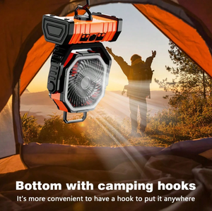 20000mAh Camping Fan With <b>LED</b> Lantern Portable Air Conditioner Rechargeable Battery Operated Tent Fan - Product Image 6