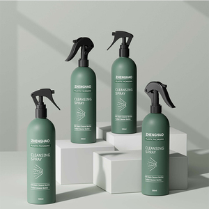 Garrafa de Plástico Fosco Preto Personalizada para Cosméticos, 17oz 32oz 500ml 1000ml, com Pulverizador Gatilho para Corpo e Cabelo - Product Image 2