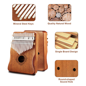 Piano à pouces professionnel 17 touches, Kalimba portable accordée, Kalimba pour débutants, Malimba, cadeau pour anniversaire, festival, anti-stress - Product Image 5