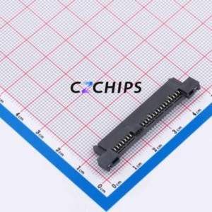 HDGCYLSY-SATA-111 Hard Drive Connector (SAS/SATA/M.2) Through hole Component (THT) Connector SATA Female 22P Right Angle Insert - Product Image 2