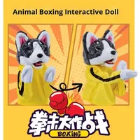 Article populaire : Jouet en peluche chien Husky de dessin animé, style Kung Fu, écologique, marionnette interactive, couineur, excellent accessoire pour chien