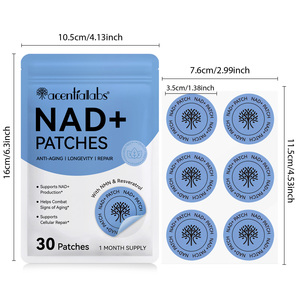 Acentiallabs hỗ trợ sử<span class=keywords><strong>a</strong></span> chữ<span class=keywords><strong>a</strong></span> tế bào chống lão hó<span class=keywords><strong>a</strong></span> NAD cộng với bổ sung phục hồi tùy chỉnh NAD + Miếng dán xuyên da - Product Image 3