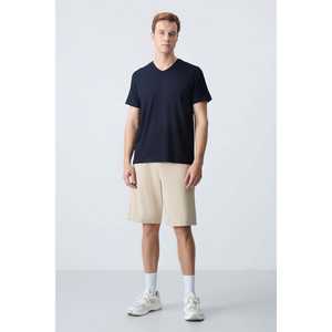 Short en coton coupe standard pour homme Tommylife, beige, taille S, décontracté, respirant - Product Image 3