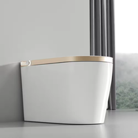 Toilette intelligente moderne de luxe de haute qualité Ouverture et fermeture automatiques Forme de la cuvette S-Trap Télécommande incluse Salle de bain à domicile