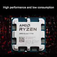 Processeur AMD Ryzen 7 7700 5.3GHz 8 cœurs 16 fils 40 Mo de cache de jeu 5NM TDP 65W Socket AM5 CPU de jeu graphique intégré
