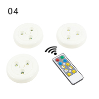 Pemasok Tiongkok grosir lampu kabinet LED Remote Control nirkabel lampu kepingan LED di bawah lemari dapur lampu malam Timer