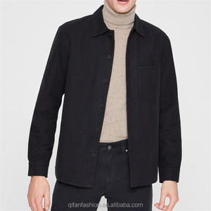 Custom Heavy Twill Canvas <strong>Shirt</strong> Jacket <strong>Moleskin</strong> Overshirt for Men - Product Image 4