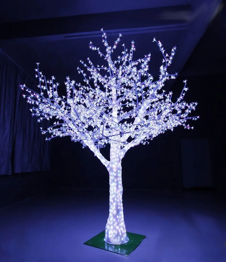 Árbol de cristal decorativo led para exteriores