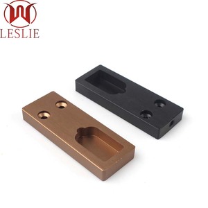 LESLIE Rail de guidage mural pour <span class=keywords><strong>armoire</strong></span>, 18 mm, noir, détachable, double amortisseur, support carré en alliage d'aluminium - Product Image 4