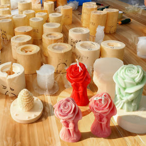 Nouvelle bougie parfumée en forme de rose pour couple 2026, moule en silicone de qualité alimentaire, bougie florale écologique pour la Saint-Valentin - Product Image 2