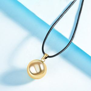 Diseño clásico de acabado liso, joyería chapada en oro de 18 quilates, <span class=keywords><strong>Bola</strong></span> de armonía, collar con colgante de embarazo para mujer embarazada - Product Image 2