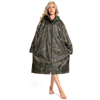 Parka de bain personnalisée en usine, manteau chaud, séchage portable, Robe à langer imperméable avec doublure en polaire Sherpa, peignoirs de bain de plage de surf