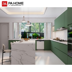 Pa tốt nhất thiết kế hiện đại tùy chỉnh trang bị đồ nội thất ô liu màu xanh lá cây tủ bếp đặt với phụ kiện tủ bếp - Product Image 3