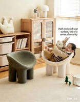 Fauteuil de style nordique en forme de patte d'éléphant, canapé paresseux créatif pour salon, fauteuil individuel pour enfants, chaise de loisirs pour gîte