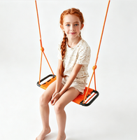Balançoire pour enfants en plastique tressé à la main Ropecube pour l'intérieur/l'extérieur, jardin, cour, aire de jeux, garderie, école - 3 ans et plus, installation facile