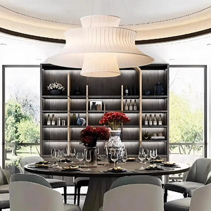 Lámpara de Techo de Tela de Diseño Minimalista Moderno para Comedor, Sala de Estar, Dormitorio o Bar, Inspirada en el Estilo Zen, Fuente de Alimentación de CA - Product Image 5