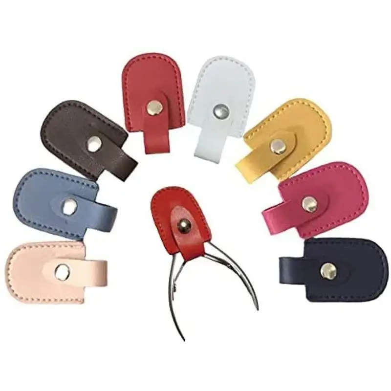 Cute Pu Leather Nail Cutting Scissors Cover Case Pouch Bag Personalized Custom Nail Supplies Clipper Cutters Tools Case Bag