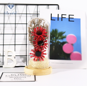 Fleurs Offre Spéciale créatives avec base en <span class=keywords><strong>bois</strong></span> couverture en verre roses PE - Product Image 2