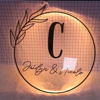 Enseigne LED de Salon en Acrylique Haute Qualité, Panneau Mural Lumineux Personnalisé, Lettres de Logo 3D Personnalisées, Plaque Circulaire, Enseigne Commerciale