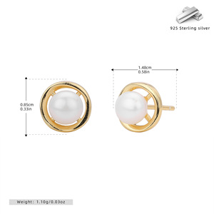 Conjunto <span class=keywords><strong>de</strong></span> <span class=keywords><strong>Collar</strong></span> <span class=keywords><strong>y</strong></span> <span class=keywords><strong>Aretes</strong></span> <span class=keywords><strong>de</strong></span> <span class=keywords><strong>Plata</strong></span> Esterlina 925 con Perlas, Joyería Elegante <span class=keywords><strong>y</strong></span> Minimalista para Mujer, Regalo Perfecto para Cumpleaños - Product Image 6