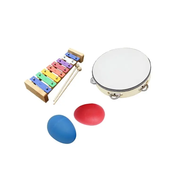 Percussion Set Children Drum Toy Music Percussion Band Kit Early Learning Educational Toy Baby Kids Children Gift Set