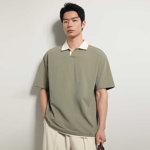 Camisa Polo de Manga Corta para Hombre, Algodón Piqué, Uniforme de Trabajo de Verano, Camisa Corporativa, Negra, Blanca, Verde, Marfil, Ébano - Product Image 2