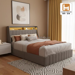 Letto matrimoniale XDS Luxury Furniture con contenitore, imbottito in tessuto trapuntato moderno, con struttura in metallo. - Product Image 2