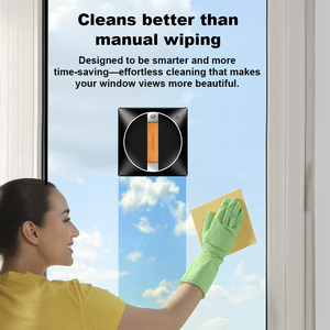 Liectroux Yw710 Black Window Cleaning Robot with Remote Control Water <b>Spraying</b> Voice Prompt Mobile App Yw710 Window Cleaning - Product Image 4