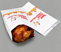 Sac d'emballage en papier d'aluminium personnalisé, isolé thermiquement, pour emporter des ailes de poulet grillées, des aliments BBQ