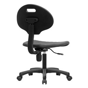 Chaises <span class=keywords><strong>de</strong></span> <span class=keywords><strong>laboratoire</strong></span> pivotantes E01 à large gamme d'applications avec roulettes fixes en nylon PU pour <span class=keywords><strong>laboratoire</strong></span> - Product Image 3