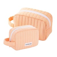 Nouveau matelassé beauté toilette pochette sac rembourré moelleux rouge à lèvres accessoires sac gonflé cosmétique maquillage cadeau sac Logo personnalisé
