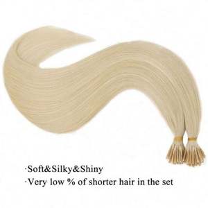 Extensiones de Cabello Remy Indio Ondulado Natural Súper Doble Trama Gris Plateado Amygirl, Cabello Virgen con Doble Trama a Máquina, Extensiones I-Tip - Product Image 4