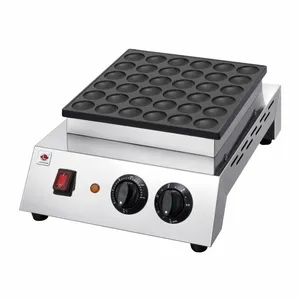 Street Snack Series Waffle Baker Elétrica Cake Maker Ferramenta Ce Automático 36 Buracos Non Stick Pancake Puffy Cake Maker Machine