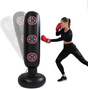 Saco de Boxeo Inflable de PVC Ecológico y Duradero, Impermeable y Ligero para Aliviar el Estrés y Entrenamiento Físico, 155 cm - Product Image 1