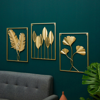 Décoration murale de luxe en fer doré 40x60cm, style moderne minimaliste, écologique et durable, pour la maison, le salon et la chambre