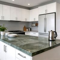 Marbre naturel directement de la carrière, grande dalle, pierre de luxe, finition polie, sur mesure pour mur d'accentuation, plan de travail de cuisine, décoration de villa