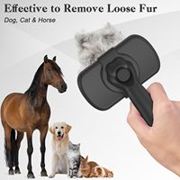Brosse autonettoyante pour chien en gros, outil de démêlage pour animaux de compagnie pour chats, fournisseur pour salon de toilettage