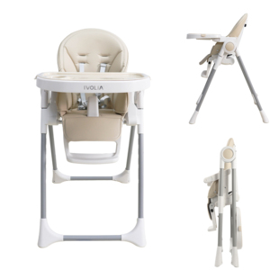 Chaise haute multifonctionnelle IVOLIA pour bébé, installation facile, pour repas, <span class=keywords><strong>avec</strong></span> ceinture de sécurité, pour enfants de 6 à 36 mois, mobilier enfant - Product Image 2