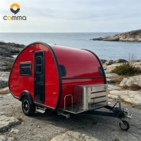 Mini-caravane Teardrop, caravane compacte, petite caravane de camping, caravane légère et remorquable