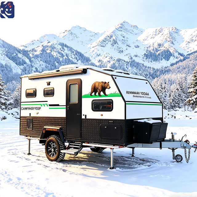 CAMPTRL Fast Delivery Mini Teardrop Trailers for Camping Mini Caravan Travel Camper with Shower Mini Motorhomes for Sale