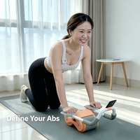 Rodillo Abdominal con Rebote Automático para Entrenamiento Deportivo, Equipo de Fitness para Ejercicios Abdominales en Casa, para Hombres y Mujeres Adultos