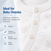 Boutons-pression personnalisés avec logo, attaches POM pour vêtements de mode pour tout-petits, vêtements pour enfants, combinaisons et bodys pour bébés