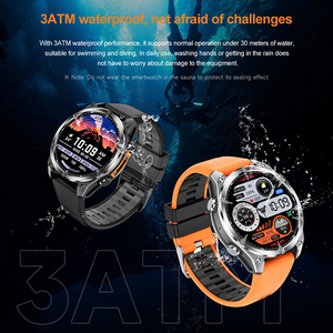 <span class=keywords><strong>Nouvelle</strong></span> montre connectée HD300 ronde AMOLED avec lampe de poche, NFC, étanche 3ATM, suivi sportif, suivi de la santé, montre connectée - Product Image 3