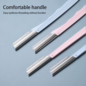 Rasoir à <span class=keywords><strong>sourcils</strong></span> permanent en acier inoxydable LMLTOP, lame carrée, non pliable, outil de dermaplaning pour une épilation faciale efficace - Product Image 3